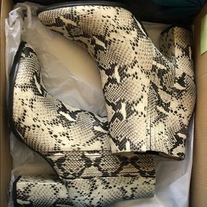 Seychelles snake skin boots